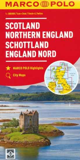 Marco Polo Wegenkaart Schotland en Noord-Engeland