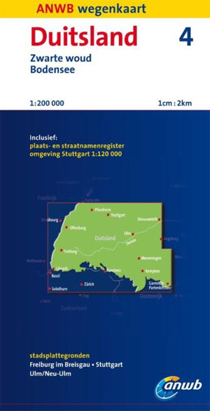 ANWB Wegenkaart Zwarte Woud Bodensee Duitsland 4