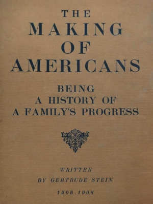 The Making of Americans Gertrude Stein novel from 1925 first edition