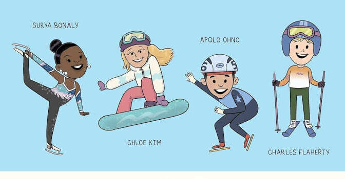 Kid Olympians Winter Book with True Tales of Childhood from Champions and Game Changers