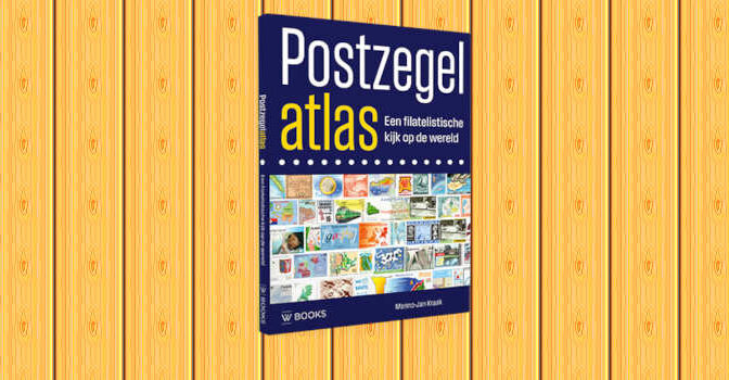 Postzegelatlas boek van Menno-Jan Kraak met een filatelistische kijk op de wereld